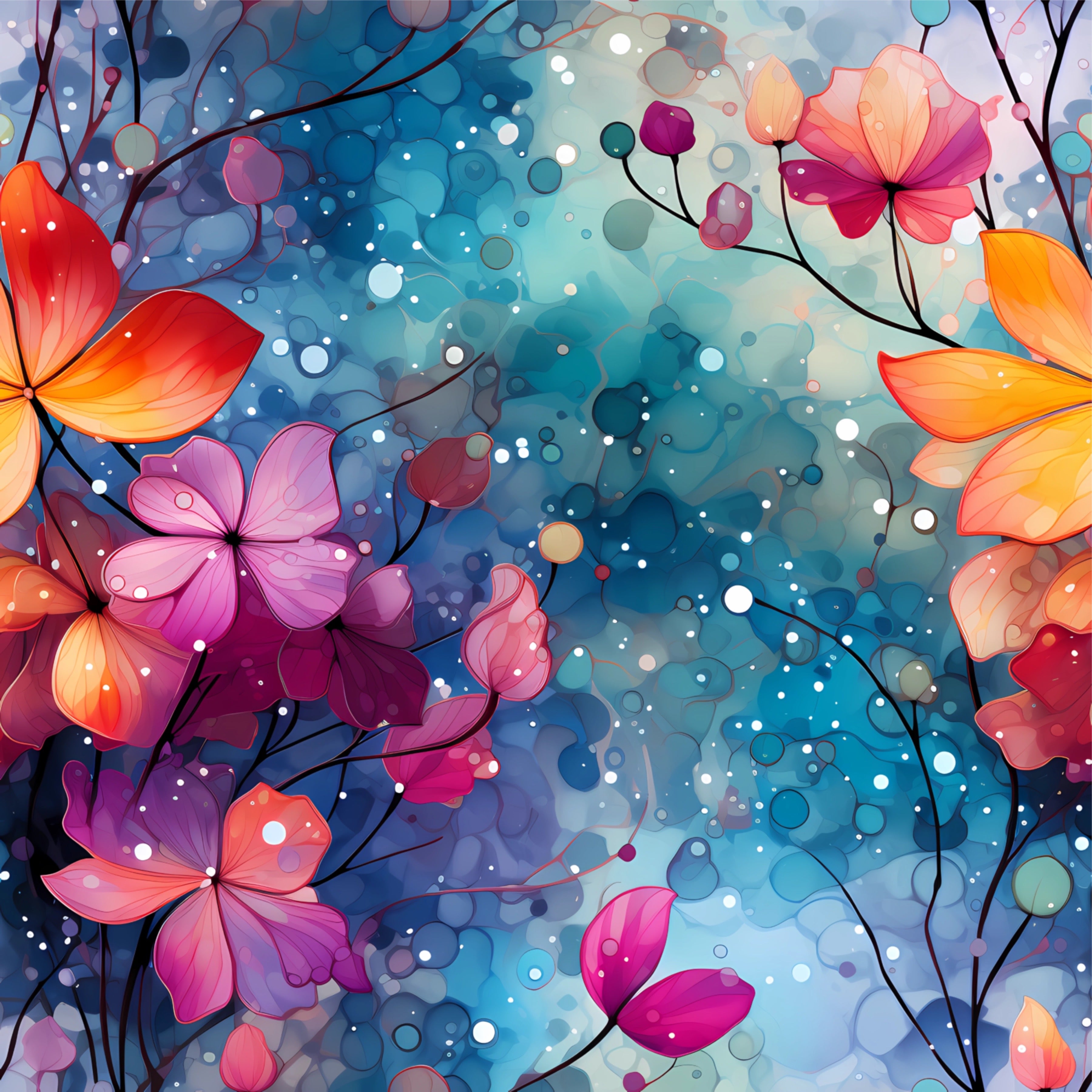 Buntes Blumenparadies Kuschelstoff Vorbestellung